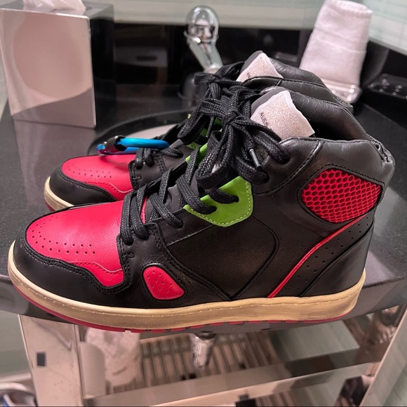 Ales Grey Hi top leather sneakers - Picture 3 of 15